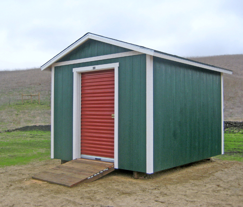 Storage Shed with Roll Up Door