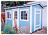14x8,1- 9 lite, 2-3x3 windows, 1-extra shed door